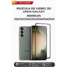 Película Vidro Temperado Samsung Linha S S20 S21 S22 S23 S24 Ultra Plus Proteção Anti Risco