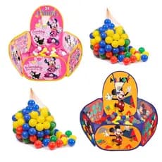 Piscina de Bolinha Mickey e Minnie com Cesta de Basquete Sereia e Pirata sem Cesta de Basquete