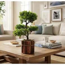 BONSAI REALISTA ARTIFICIAL GRANDE FOLHAS - VASO cerâmica