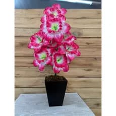 Vaso completo Flores Hibiscus Artificiais grande 40cm Vaso  copo de leite