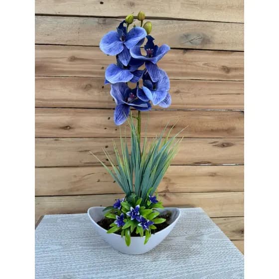 Arranjo de orquídeas em silicone centro de mesa