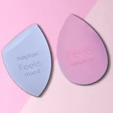 Kit 02 Unidades Esponja De Maquiagem Feels Mood + Soft Blender Ruby Rose