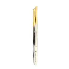 Pinça Profissional Ponta Dourada Chanfrada Klass Vough TW-085HG