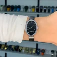 Relógio Feminino de luxo Quartzo analogico - Design Elegante e Conforto Leve com Pulseira de Aço Estilo Bambu