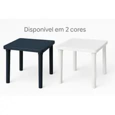 Mesa Plástica Quadrada Desmontável Área de Lazer/Piscina 83x83Cm
