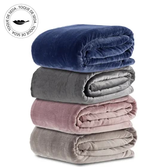 Cobertor Toque De Seda Alta Gramatura 300 g/m² Casal Queen King Lumini Manta Quentinha Corttex
