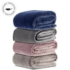Cobertor Toque De Seda Alta Gramatura 300 g/m² Casal Queen King Lumini Manta Quentinha Corttex