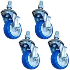 Kit 4 Rodinha giratória de 3 polegadas Rodízio Roda Espiga Parafuso de meia polegada 1/2" máquina