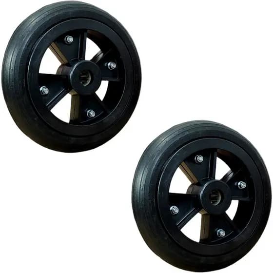 2 RODAS DE 9" POLEGADAS PNEU DE BORRACHA MACIÇA SUPER RESISTENTE 200KG  CARRINHO DE CARGA ARMAZÉM
