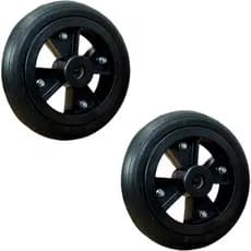 2 RODAS DE 9" POLEGADAS PNEU DE BORRACHA MACIÇA SUPER RESISTENTE 200KG  CARRINHO DE CARGA ARMAZÉM