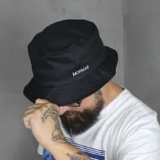 Chapéu Bucket Mormaii Hat Preto Bordado Unissex