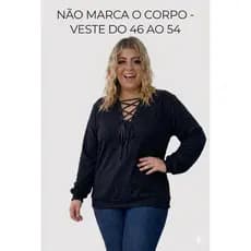Blusa Inverno Frio Quentinha Moletinho Plus Size Feminino Não Marca Não Marca 46 ao 54