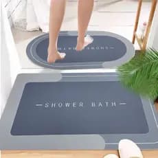 Kit Com 2 Tapete Banheiro Antiderrapante Absorvente de Secagem Rápida