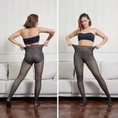 Meia Calca Feminina inverno Pelciada Termica Translucido De Pelina Com Pelo Dentro Slim Plus Size Leggings P/M/GG