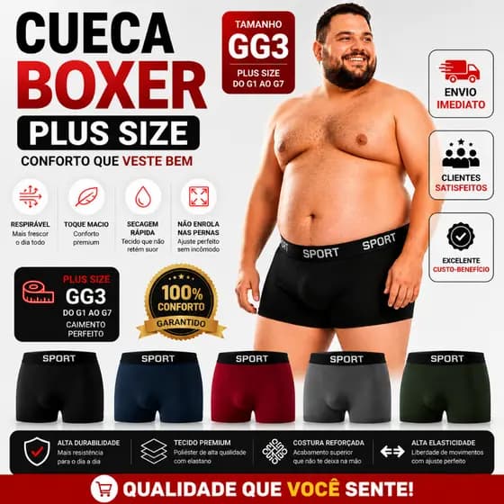 Cueca GG3 G3 Boxer Masculino