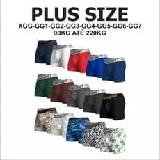 KIT 12 CUECAS BOX BOXER PLUS SIZE XGG GG1 GG2 GG3 GG4 GG5 GG6 GG7
