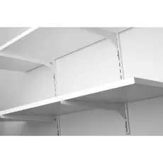 Kit 30 suportes simples 40cm + 60 Suportes simples 30cm para prateleira trilho Branco