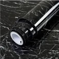 Papel Adesivo Contact Mármore preto com 10 Metros luxo e qualidade promoção imperdível