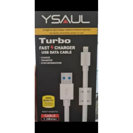Cabo turbo ysaul 1.5 m type- c, v8 e iPhone pronta entrega