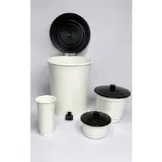 Kit Cozinha Completo 4 Peças Preto – Lixeira de Pedal, Lixeira de Pia, Porta Detergente e Porta Esponja
