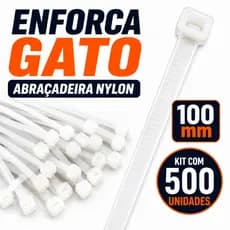 Enforca Gato 500 Unidades Abraçadeira Nylon Reforçada Organizador