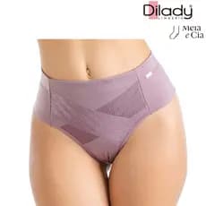 Calcinha Fio Dental Cintura Alta Power Compressão Zero Barriga Dilady