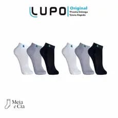 Kit 6 Pares de Meia Lupo Soquete Cano Curto Original