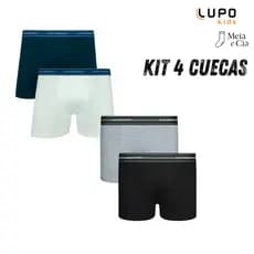 Kit 4 Cuecas Infantis Lupo Kids Algodão Confortável Original