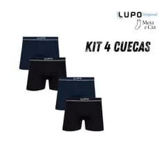 Kit 4 Cuecas Boxer Lupo Masculino Microfibra Sem Costura Original