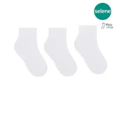 Kit 3 Meias Infantis Selene Conforto Premium | Macias, Respiráveis e Resistentes Escolar