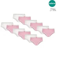 Kit 12 Calcinhas Selene 100% Algodão | Macia e Confortável