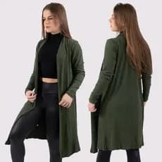 Cardigan Canelado Akira Fitness Tamanhos P M G GG
