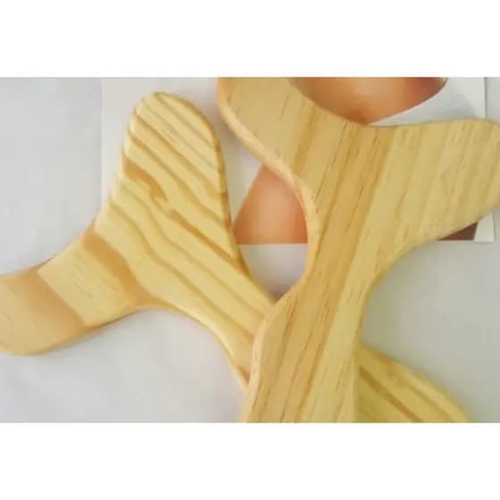 Massageador Manual de Madeira para Drenagem Linfática 2 Unidades Par