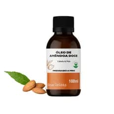 Óleo Carreador de Amêndoa Doce Puro para Massagem Cabelos e Pele 100ml