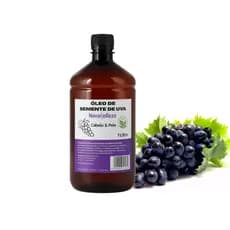 Óleo de Semente de Uva 100% Puro 1 litro para Uso Cosmético Cabelos, Pele e Massagem