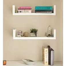 2 Prateleiras U   100% 50 CM Decorar Quarto/ Sala/ Cozinha/Banheiro
