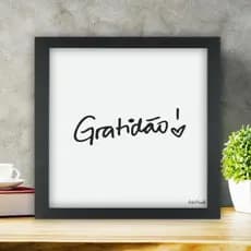 Quadro decorativo 1 peça 20x20 gratidão