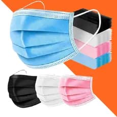 Kit 50 Máscara Descartável De Proteção Facial Tripla Camada