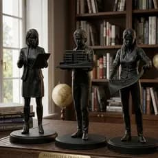 Estatueta Escultura Arquitetura Engenharia Decoração Escritório Maquete Planta Prancheta Miniatura Profissões