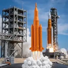 Estátua Foguete Espacial lançamento espaço réplica decorativo miniatura escultura base fumaça 3D