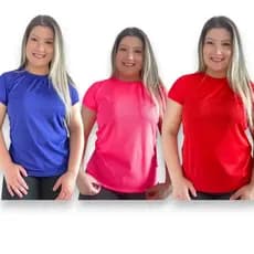 Camiseta Moda Fit Feminina Baby Look Poliéster Academia Corrida
