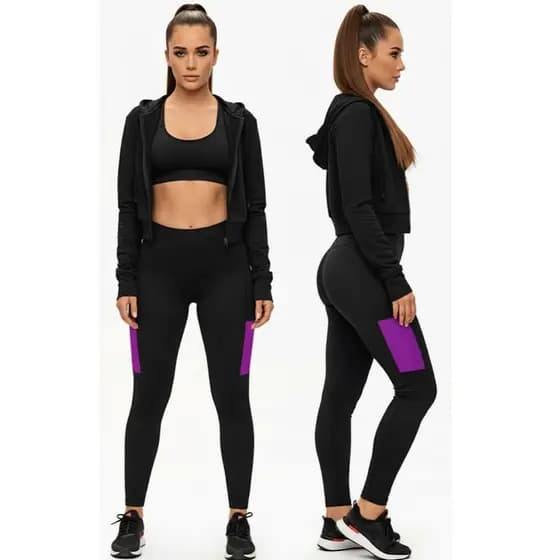 Calça Legging Academia Suplex Liso com Bolso Tendência