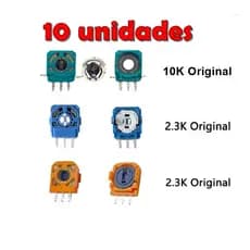 Sensor potenciômetro para analógico de controles de Xbox One, XBOX Series, PS4, PS5 10 PEÇAS