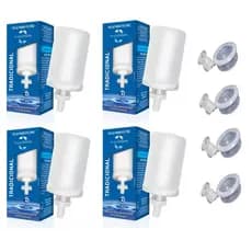 Kit 4 Velas Tradicional AcquaAzzurra + 4 Boias Dosadoras Filtro De Barro Bebedouro De Agua