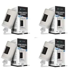Kit 4 Velas Carvão Ativado Filtro De Barro Bebedouro Água