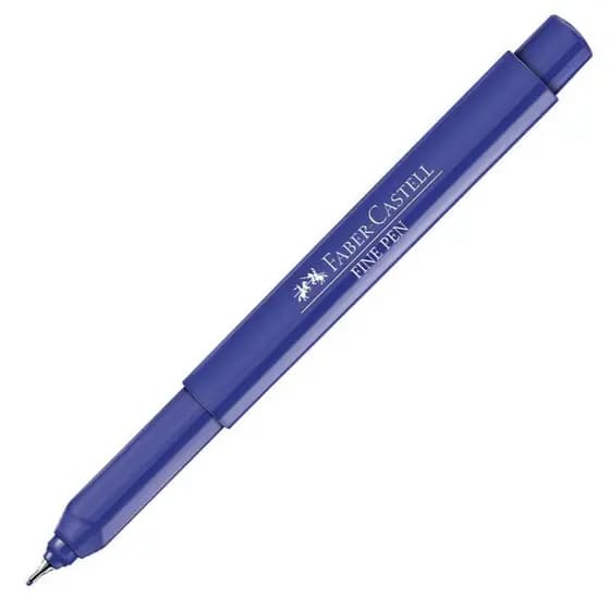 Caneta Hidrográfica Fine Pen 0.4 Ponta Fina Azul Preta Vermelha Marsala Faber-Castell