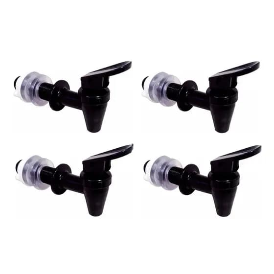 Kit 4 Torneiras Pretas Longa Toque Para Filtro Barro São João Stéfani Pedro Oasis  Bebedouro De Agua Por Gravidade