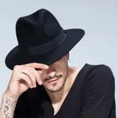 Chapéu Fedora Feltro Unissex Clássico Gangster Regulável Aba Média