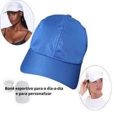 Boné Masculino Feminino Tactel Esportivo Liso Aba Curva  Bone Esportivo Cores Variadas