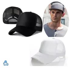 Boné Trucker Liso Telinha Aba Curva Masculino Feminino Ajustável Personalizável